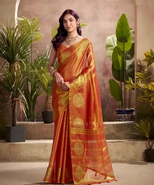 Wedding Tissue Silk Saree for Women