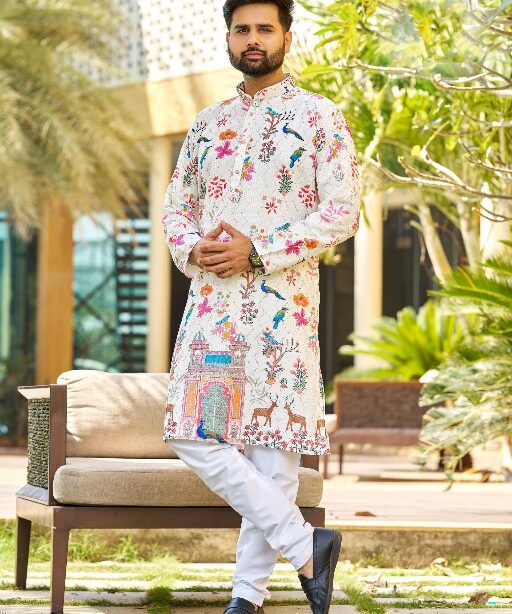 Wedding Wear Traditional Men's Embroidery Kurta