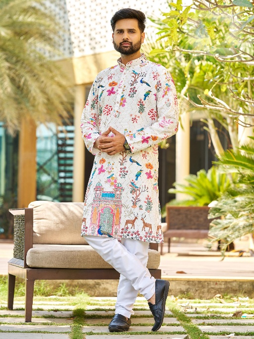 Wedding Wear Traditional Men's Embroidery Kurta