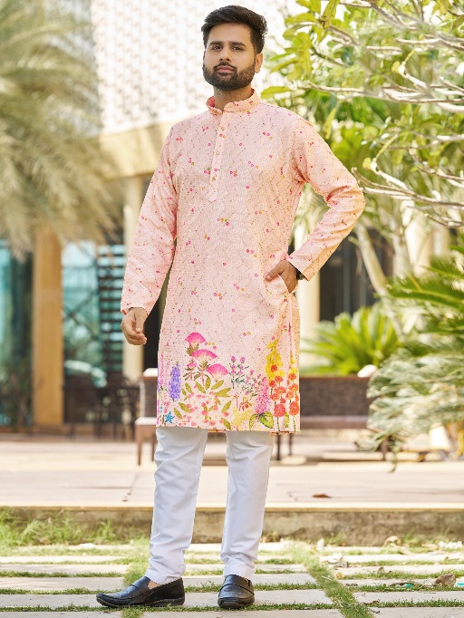 Wedding Wear Traditional Men's Embroidery Kurta
