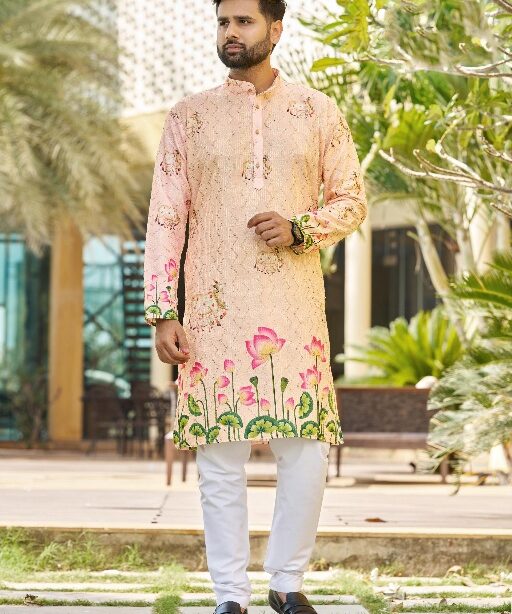 Wedding Wear Traditional Men's Embroidery Kurta