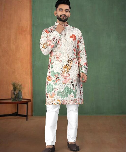 Wedding Wear Traditional Men's Embroidery Kurta