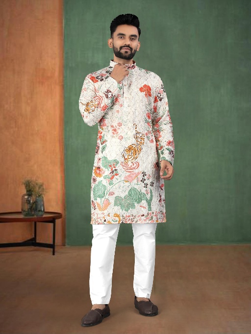 Wedding Wear Traditional Men's Embroidery Kurta
