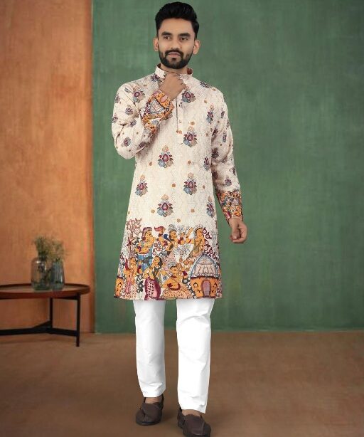 Wedding Wear Traditional Men's Embroidery Kurta