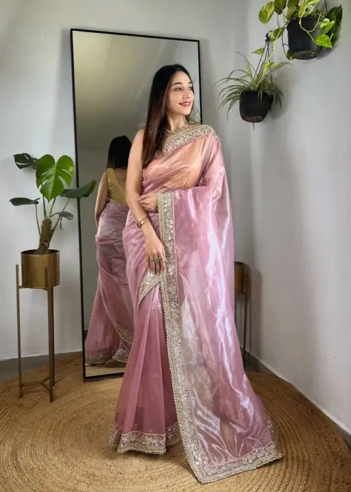 Bollywood Inspired Real Mirror Work Festive Saree