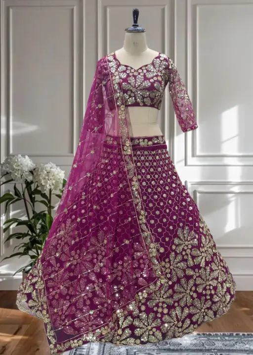 Festive Wear Net Lehenga choli