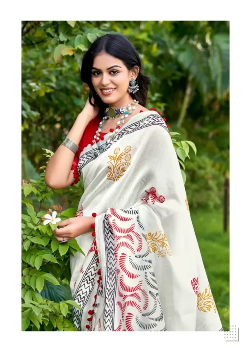 Mul Mul Cotton Saree with Unique Pattern