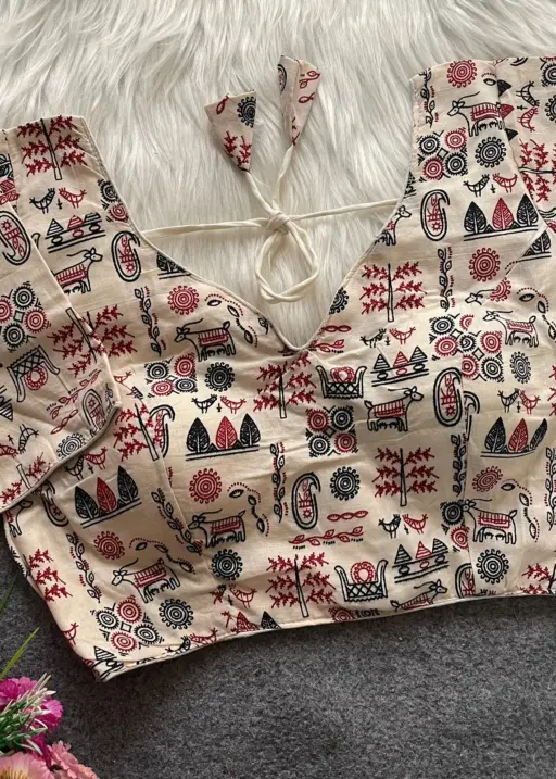 Ajrakh Printed Readymade Blouse