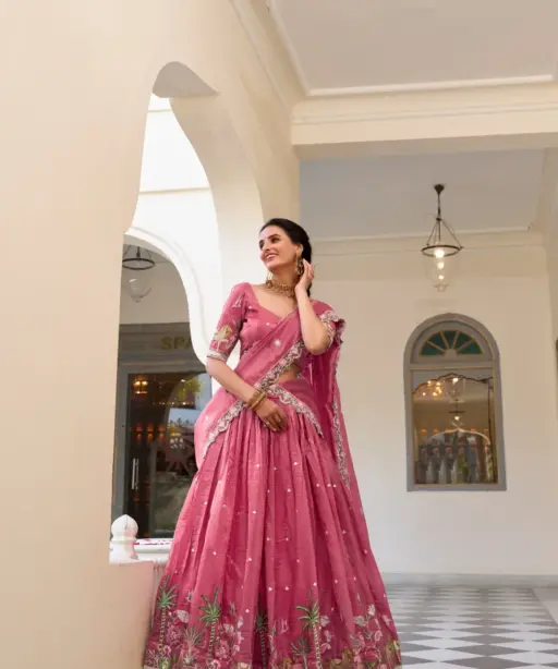 Baby Pink Bridesmaid Lehenga Choli 2025