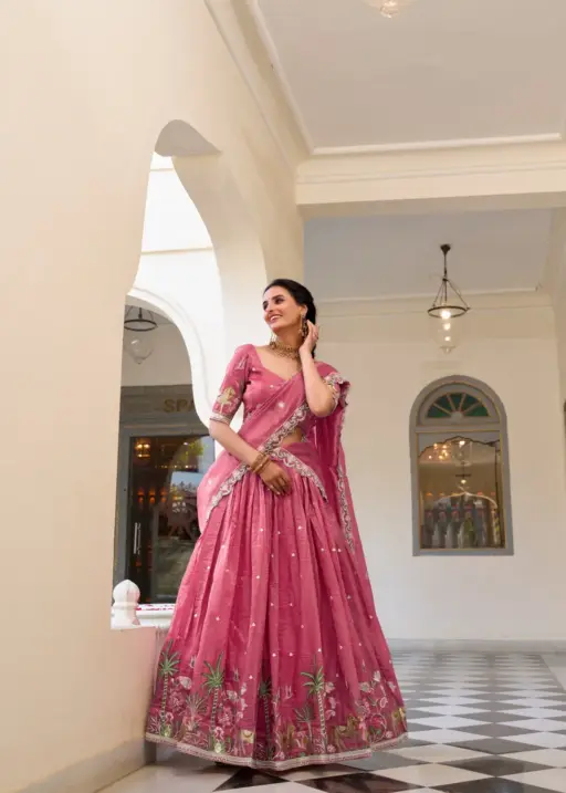 Baby Pink Bridesmaid Lehenga Choli 2025