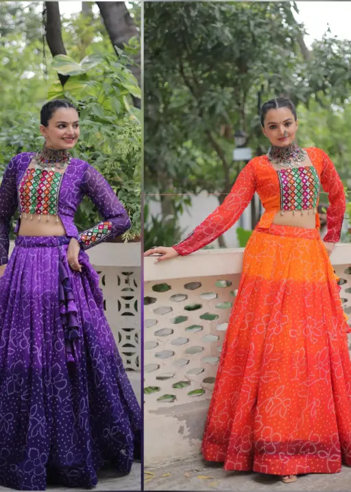 Bandhani Printed Navratri Chaniya Blouse