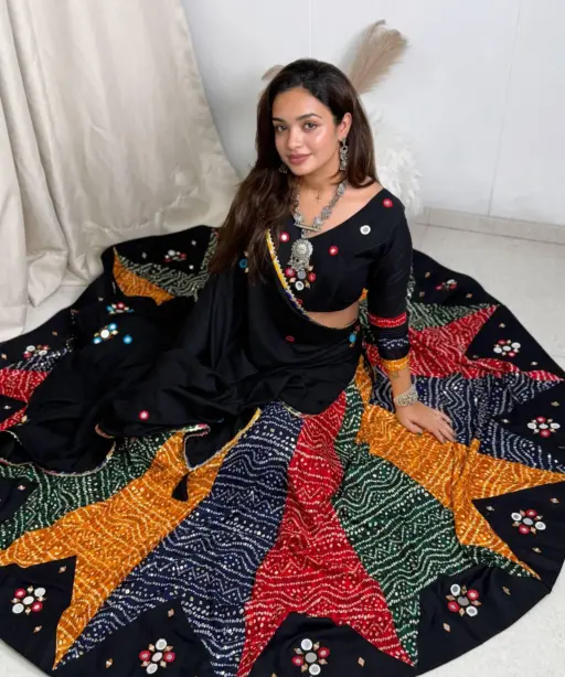 Bandhej Printed Garba Chaniya Choli
