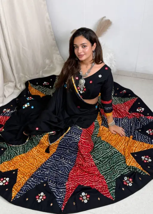 Bandhej Printed Garba Chaniya Choli