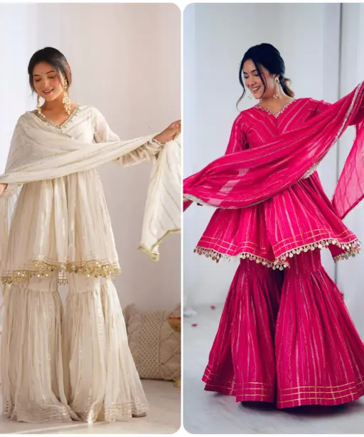 Bollywood Inspired Short Top with Sharara