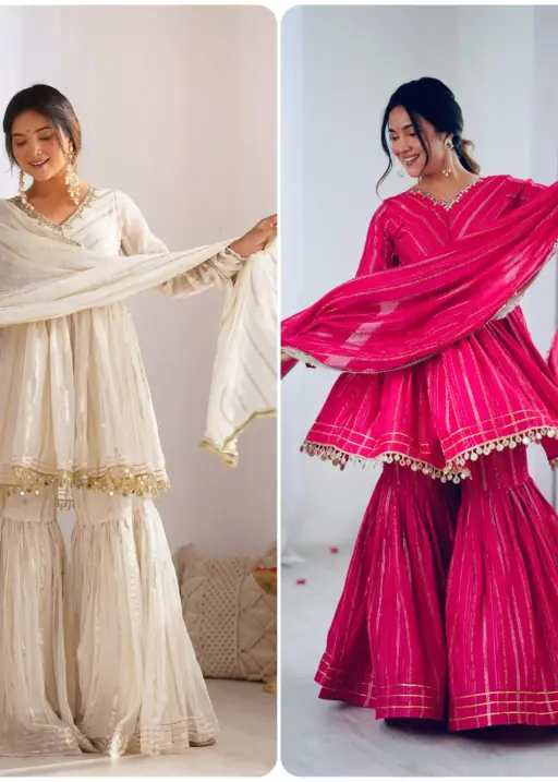 Bollywood Inspired Short Top with Sharara