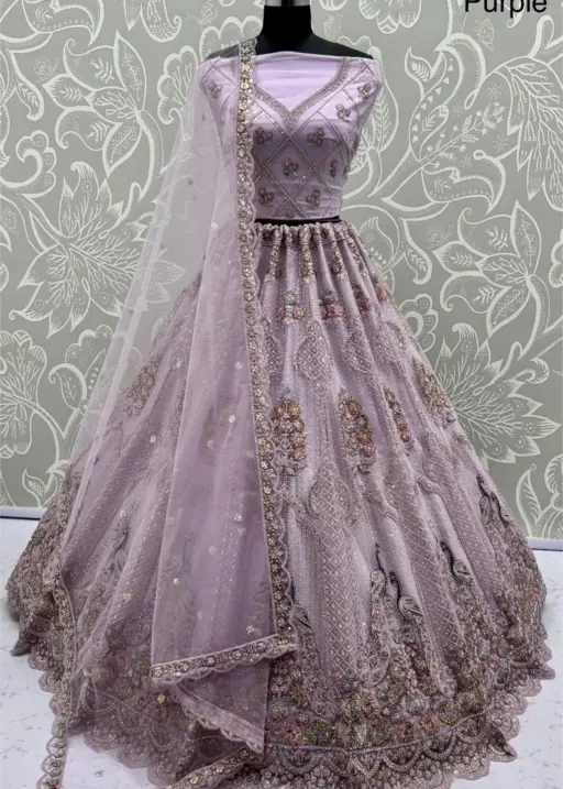 Bridal Lehenga Choli with Peacock Embroidery