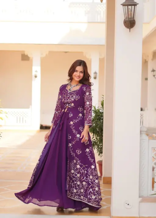 Buy Fancy Indo Western with Shrug