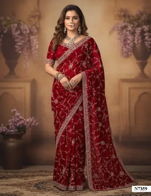 Buy Red Bridal Saree