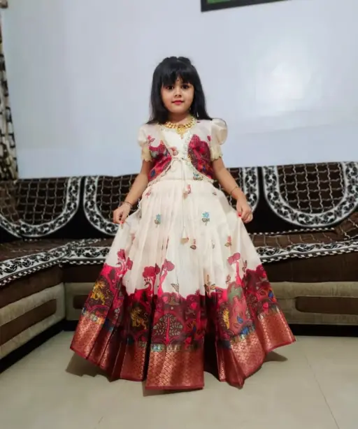 Buy Silk Gown with Jacket for Small Girls