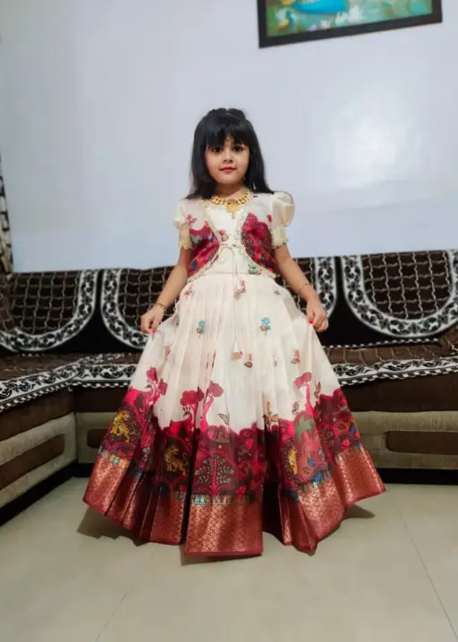Buy Silk Gown with Jacket for Small Girls