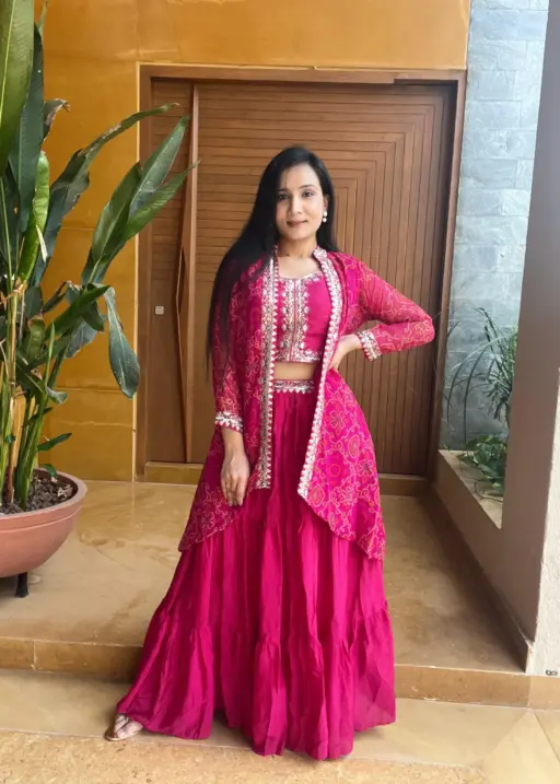 Buy Stylish Lehenga Choli with Shrug