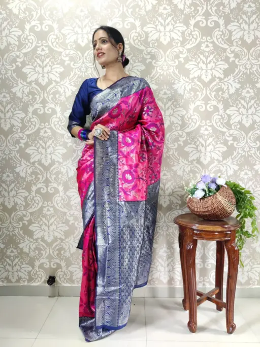 Diwali Festival Readymade Banarasi Saree