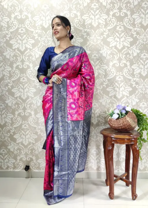 Diwali Festival Readymade Banarasi Saree