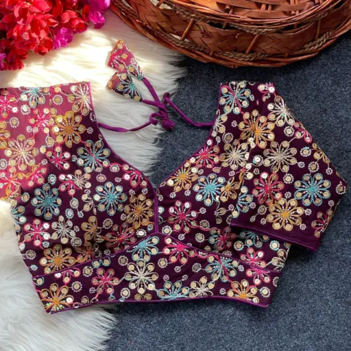 Diwali Special Georgette Readymade Blouse