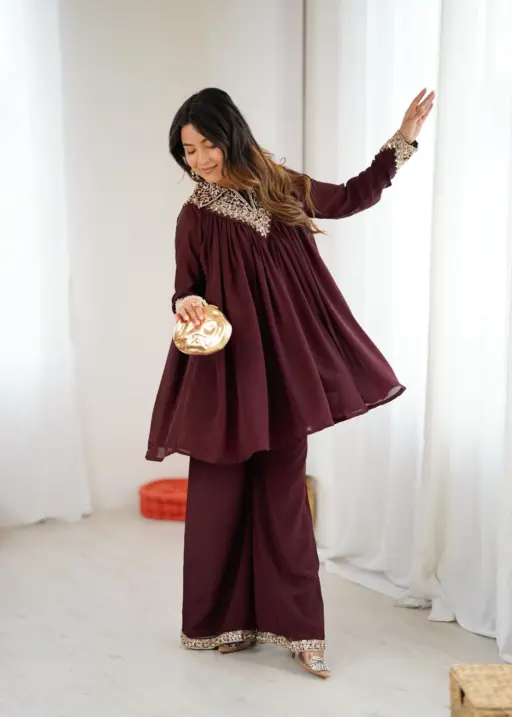 Fancy Heavy Embroidery Co ord Sets