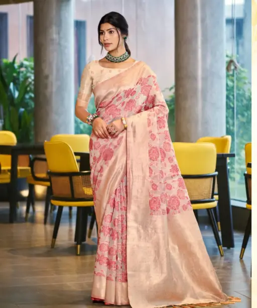 Festive Wear Cotton Silk Sarees Pastel colors