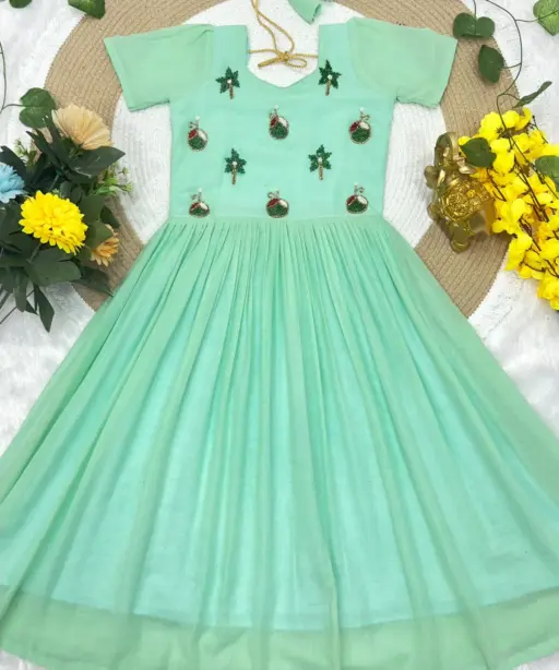 Festive Wear Kids Cotton Gown