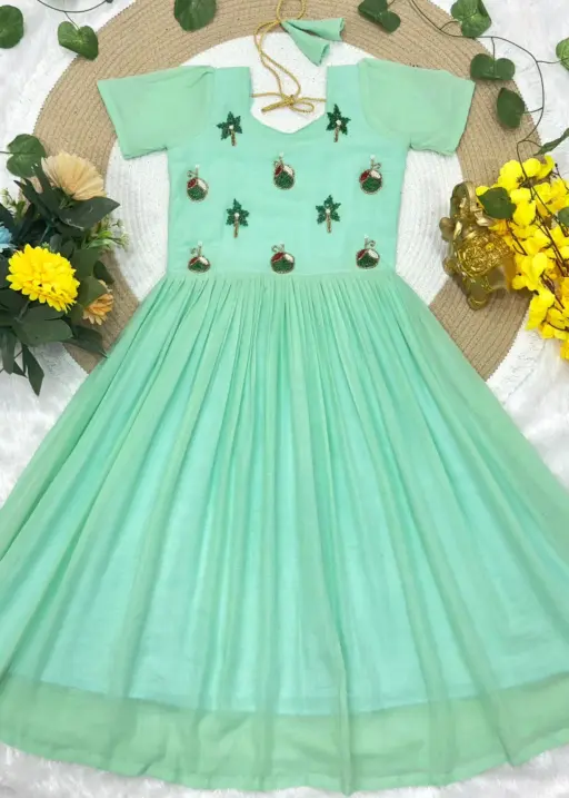 Festive Wear Kids Cotton Gown