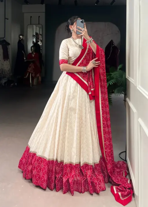 Festive Wear Lehenga Choli with Bandhani Dupatta