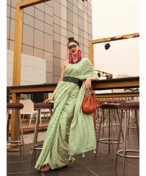 Festive Wear Pastel Color Silk Sarees