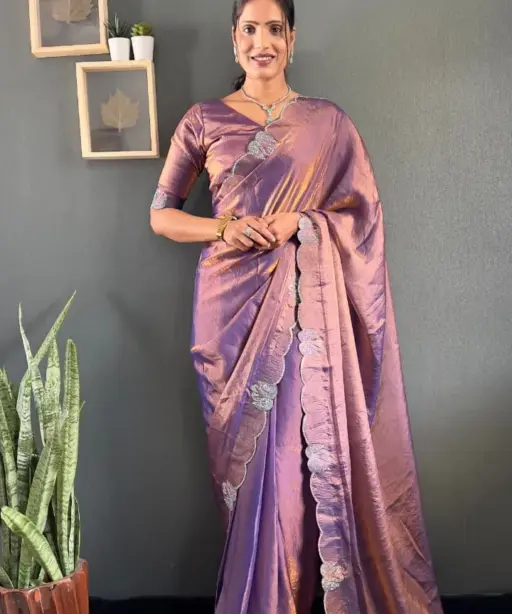 Festive Wear Readymade Saree with Diamond work