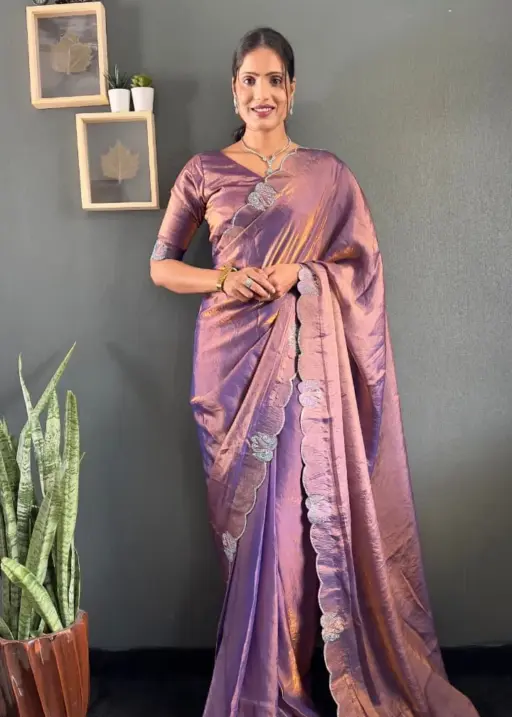 Festive Wear Readymade Saree with Diamond work