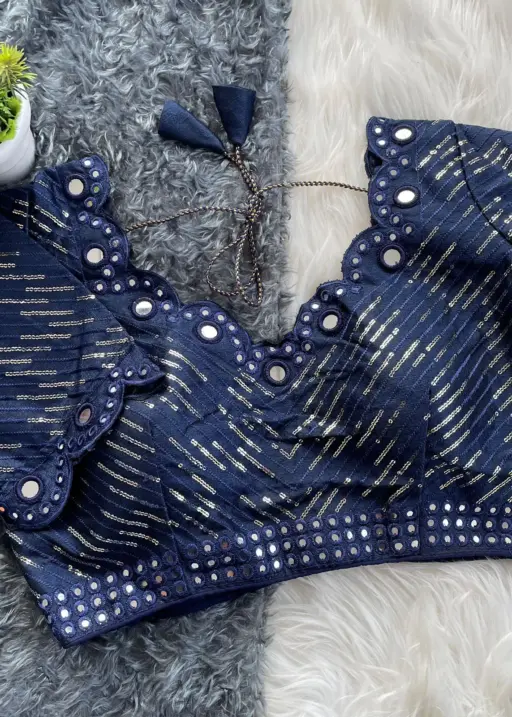 Festive Wear Real mirror work Blouse