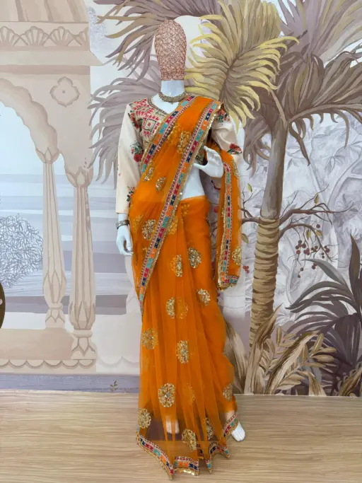 Haldi Ceremony Specila Yellow Saree