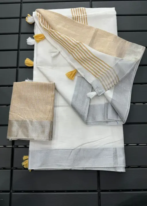 Handwoven Manipuri Cotton Saree under 500