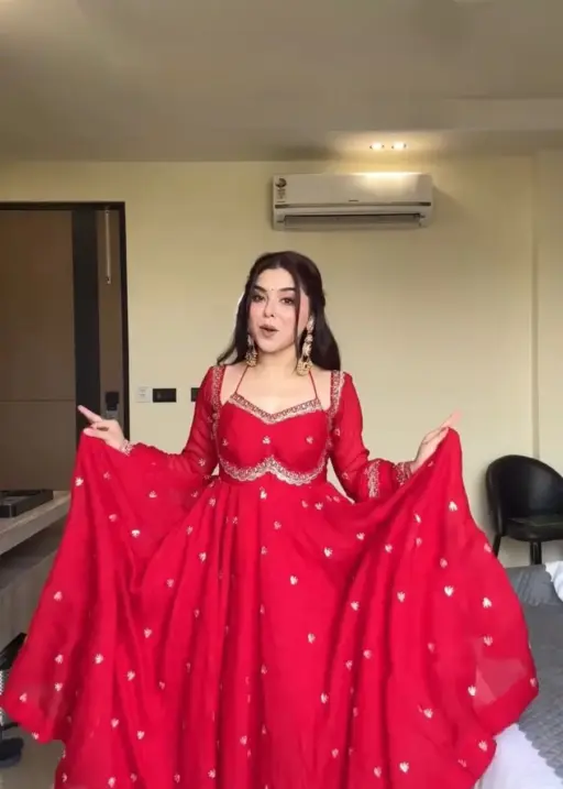 Karwa Chauth Special Red Anarkali Suit