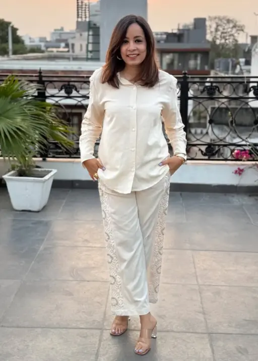 Premium Designer Schiffli work Cordset