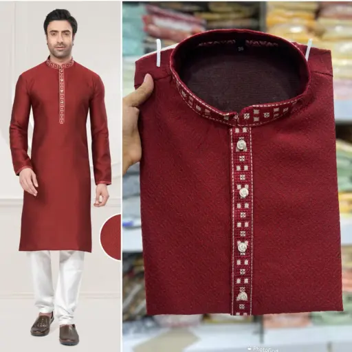 Premium Embroidery Mens Kurtas