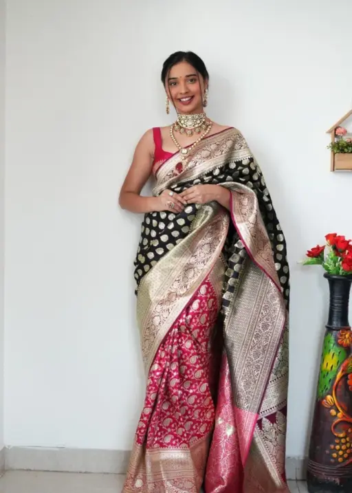 Ready to Wear Banarasi Silk Saree for Diwali