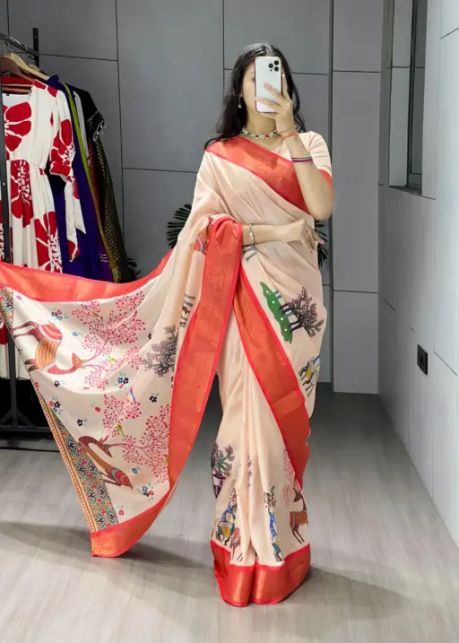 Soft Silk Printed Kalamkari Designs 2025