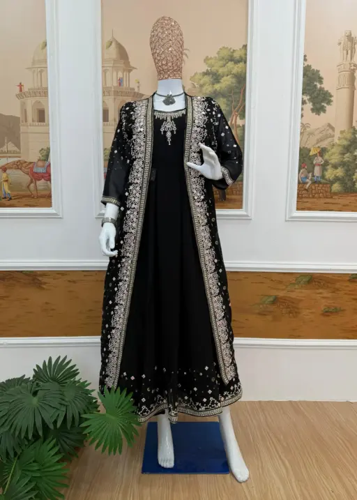 Wedding Wear Gown with Jacket Koti