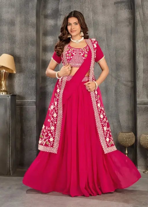 Wedding Wear Half Saree with Jacket 2025 Design