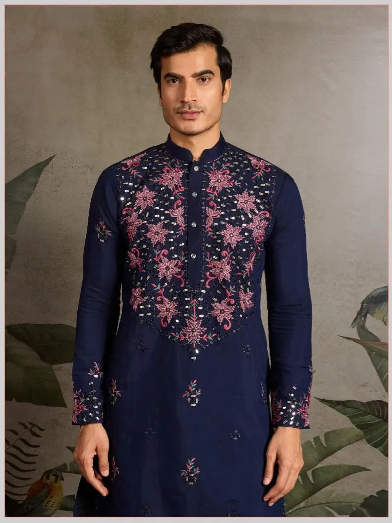 Wedding Wear Mens Embroidery Kurta - Image 9