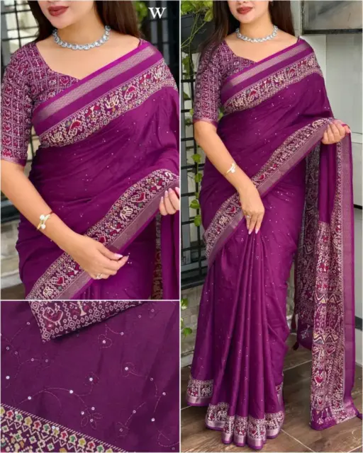 Ajrakh Pirnted Mal Cotton Saree