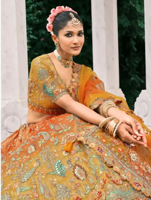 Bridal Lehenga Choli Design In Silk 2025