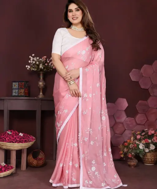 Buy Chiffon Embroidery Sarees